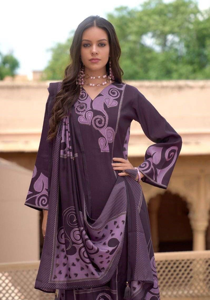 designer party wear unstich viscose musline suit